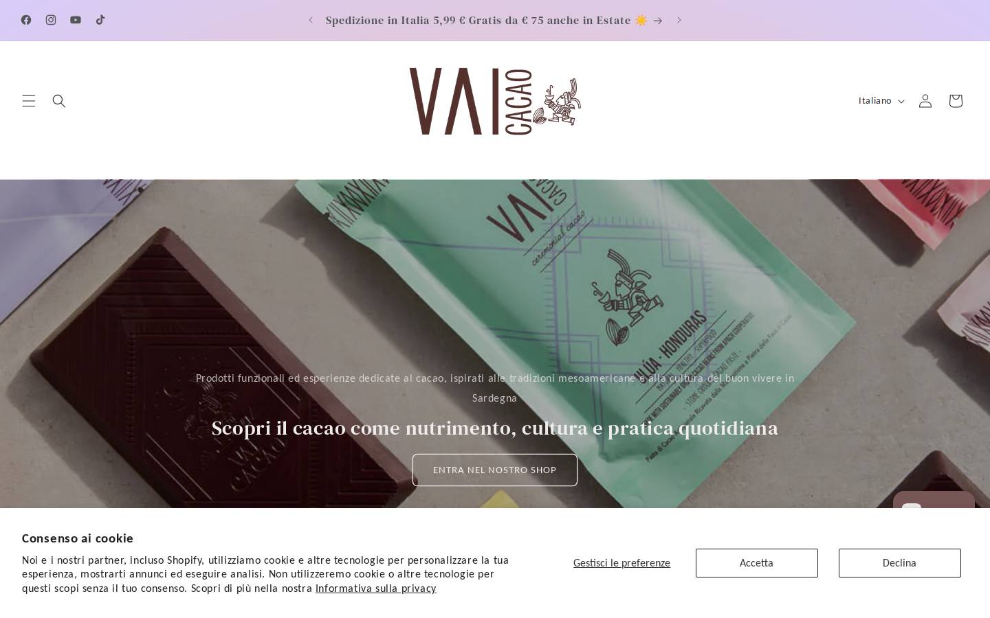 vaicacao.com homepage screenshot