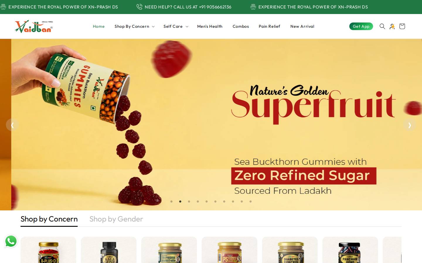 vaidban.com homepage screenshot
