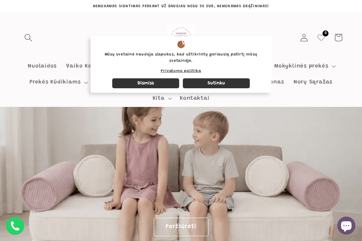 Vaikiski Daikteliai homepage screenshot