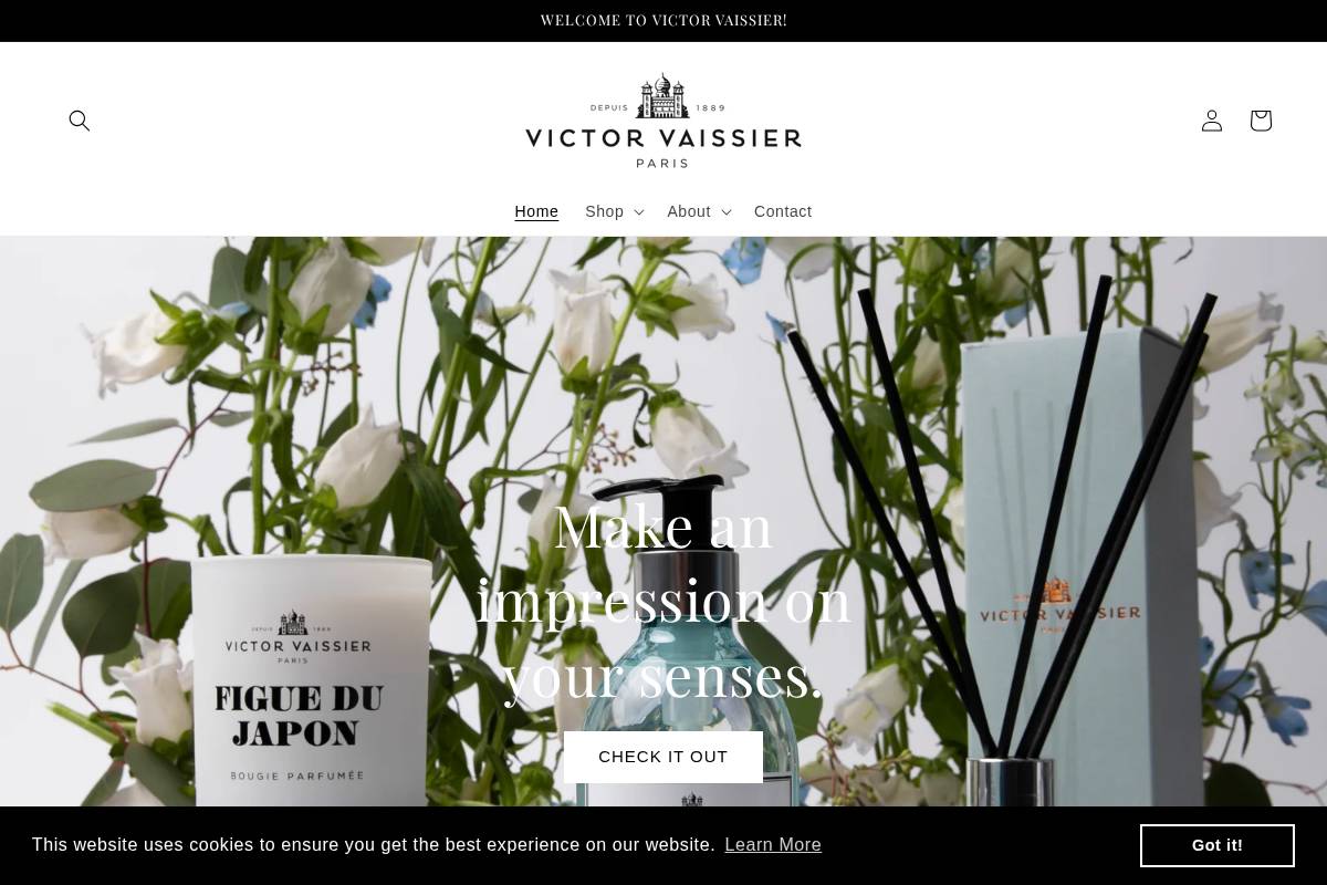 vaissier.com homepage screenshot
