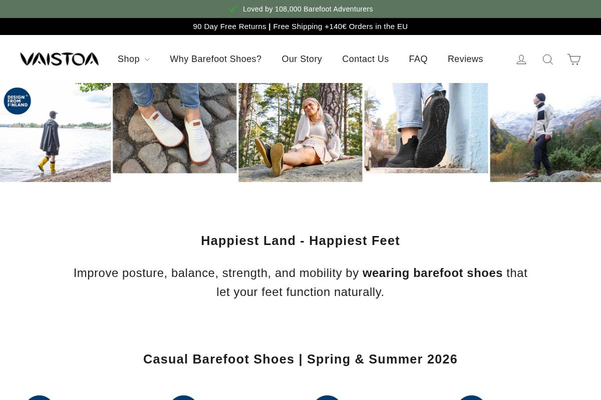 Vaistoa homepage screenshot