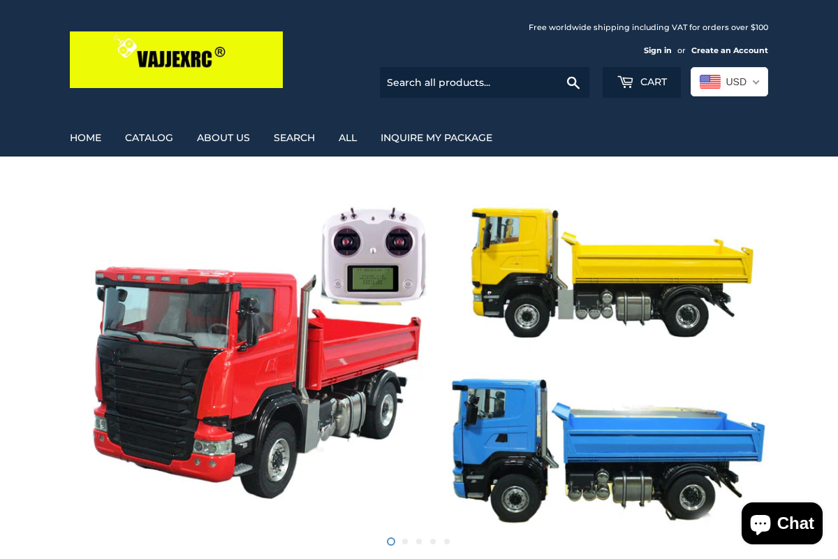 VAJJEXRC homepage screenshot