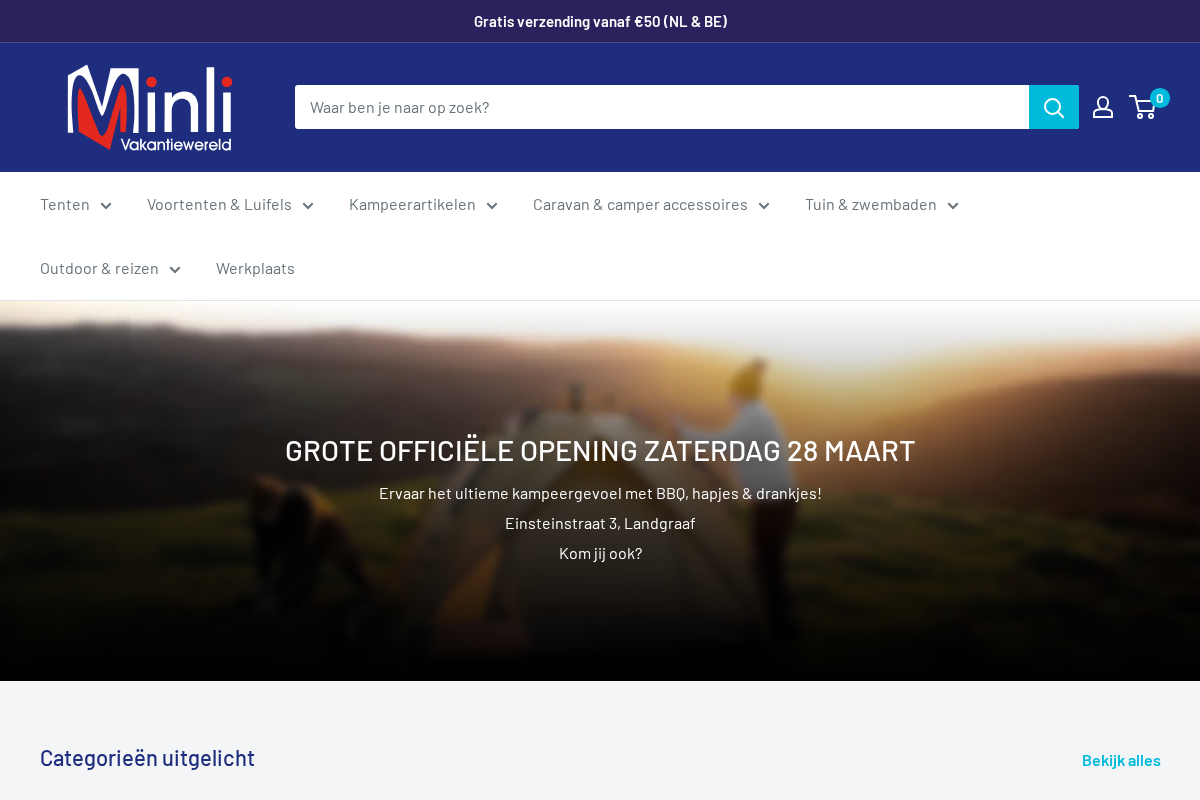 Minli Vakantiewereld homepage screenshot