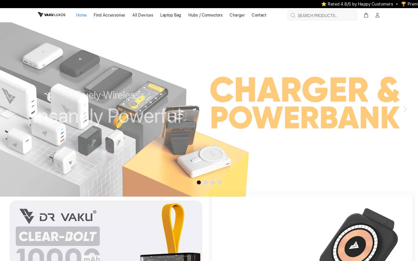 Vaku homepage screenshot