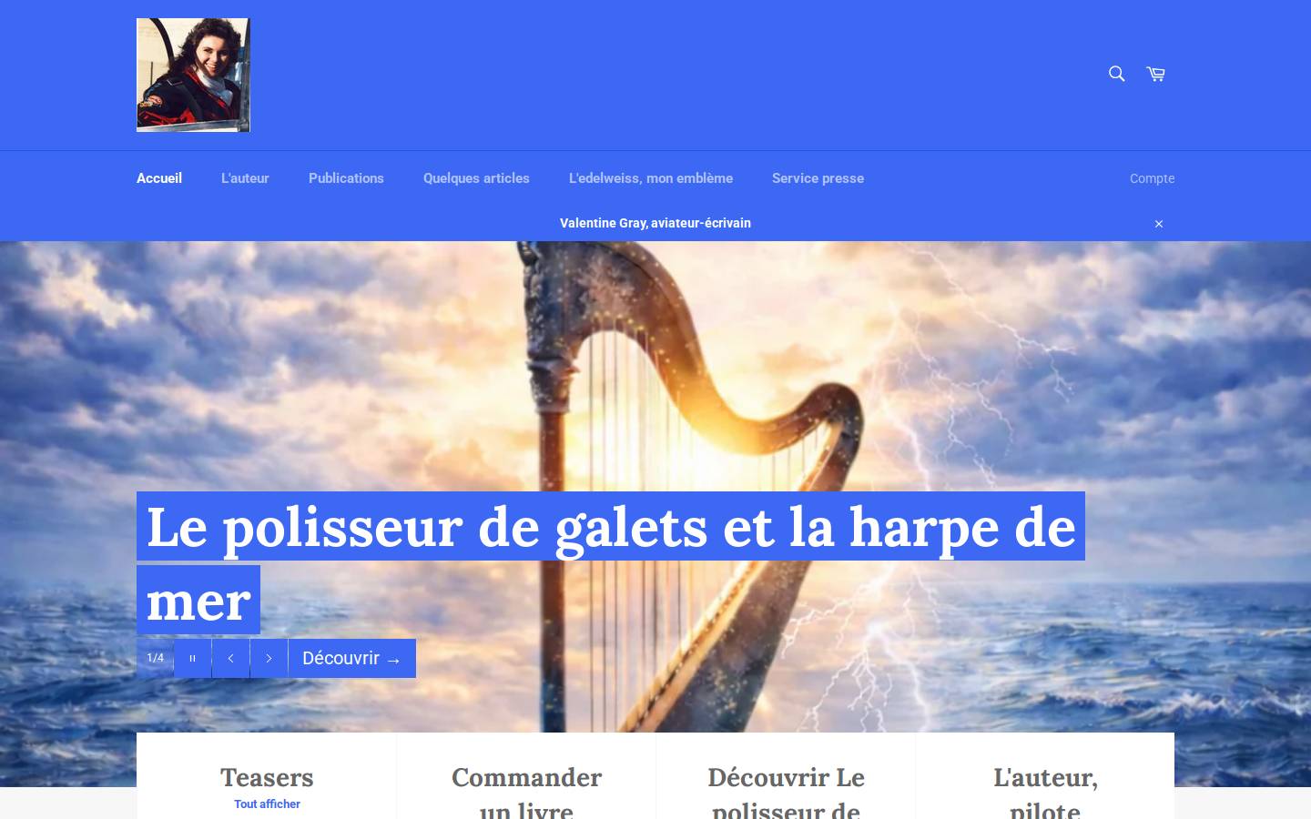 val-gray-romanciere.fr homepage screenshot