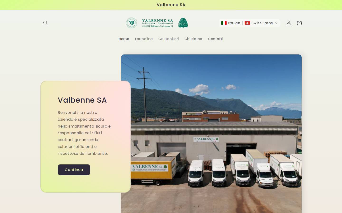 Valbenne homepage screenshot