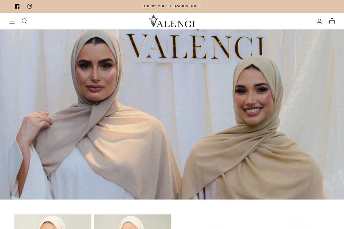 Valenci homepage screenshot