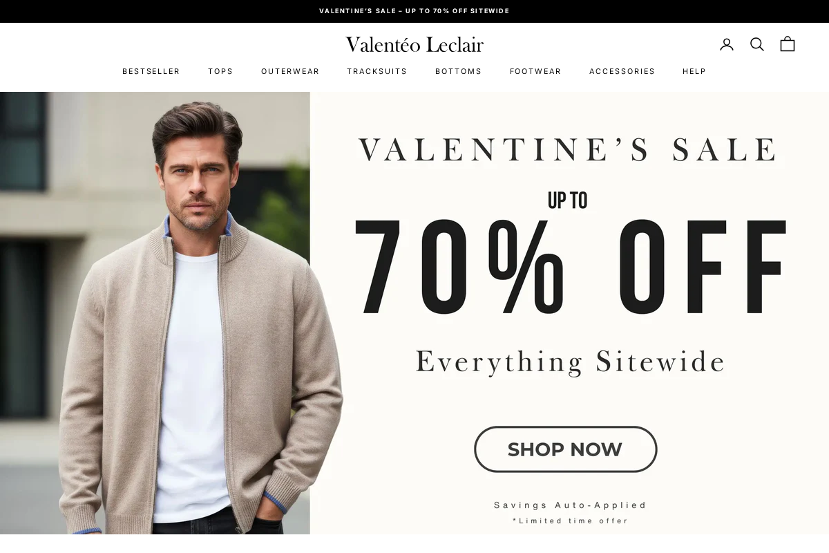 Valenteoseason homepage screenshot