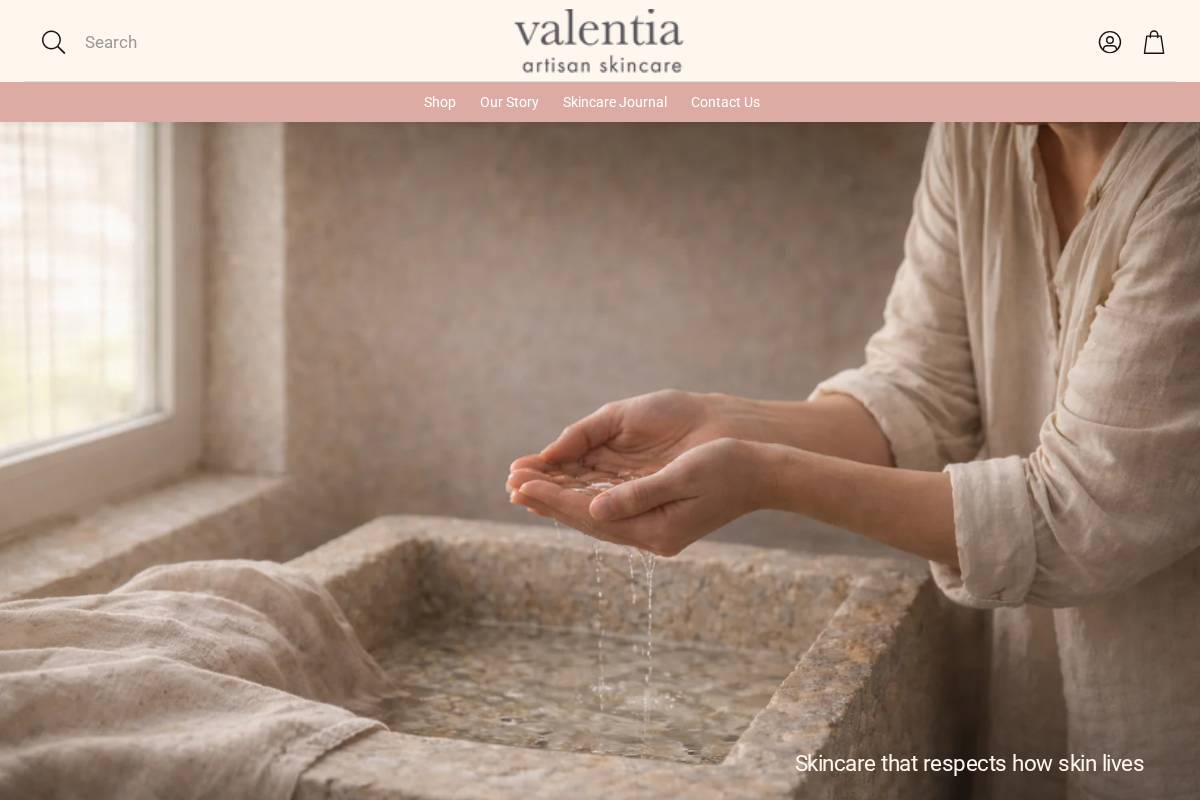 valentia.com homepage screenshot