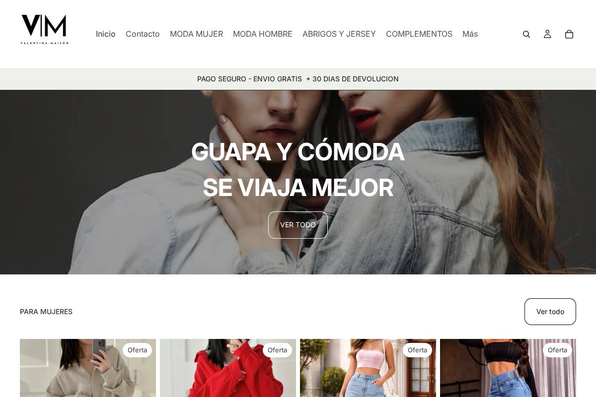 valentina-maison.com homepage screenshot