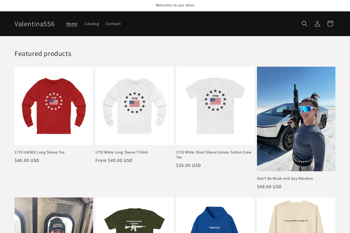 Valentina556 homepage screenshot