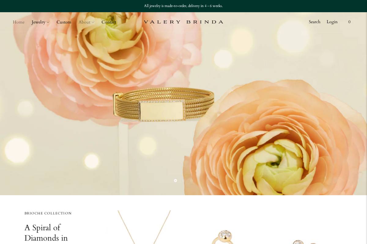 valerybrinda.com homepage screenshot