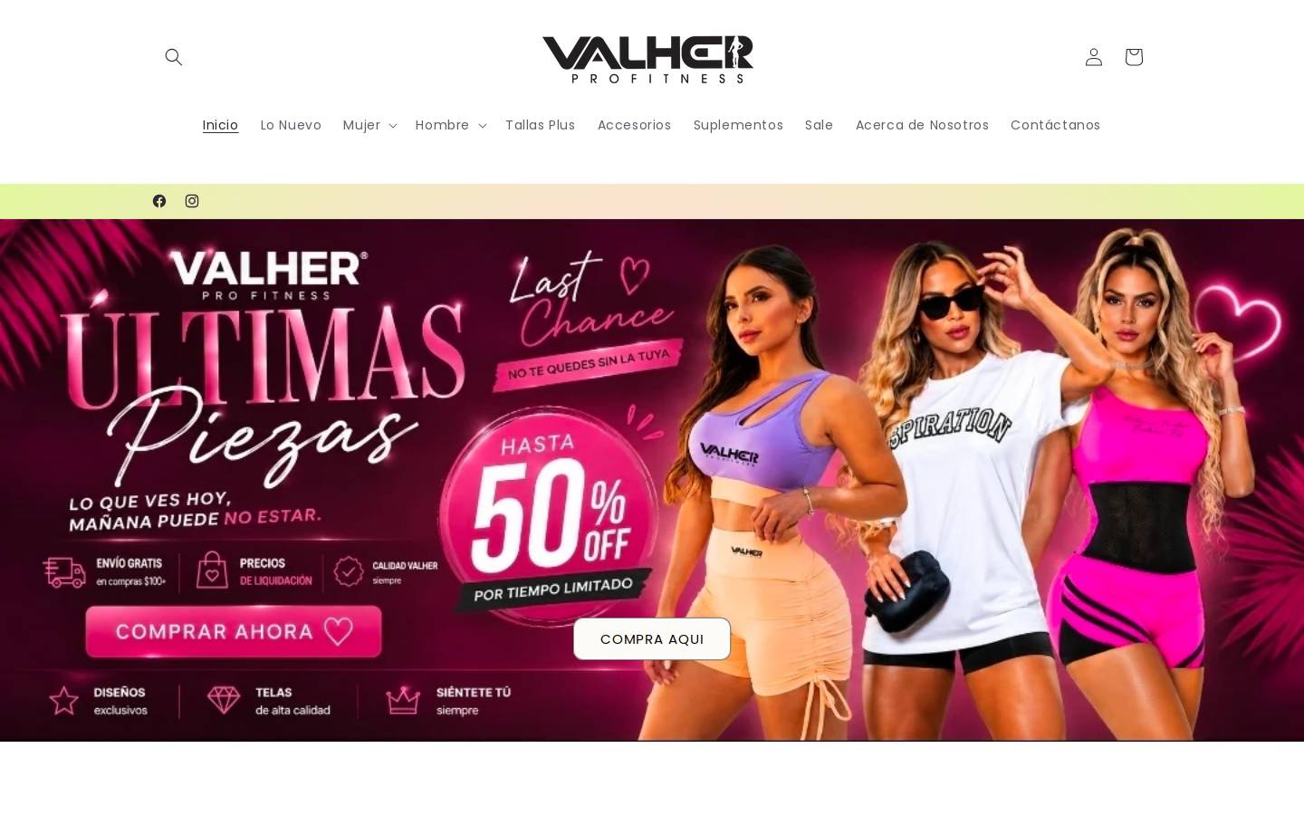 valherprofitness.com homepage screenshot