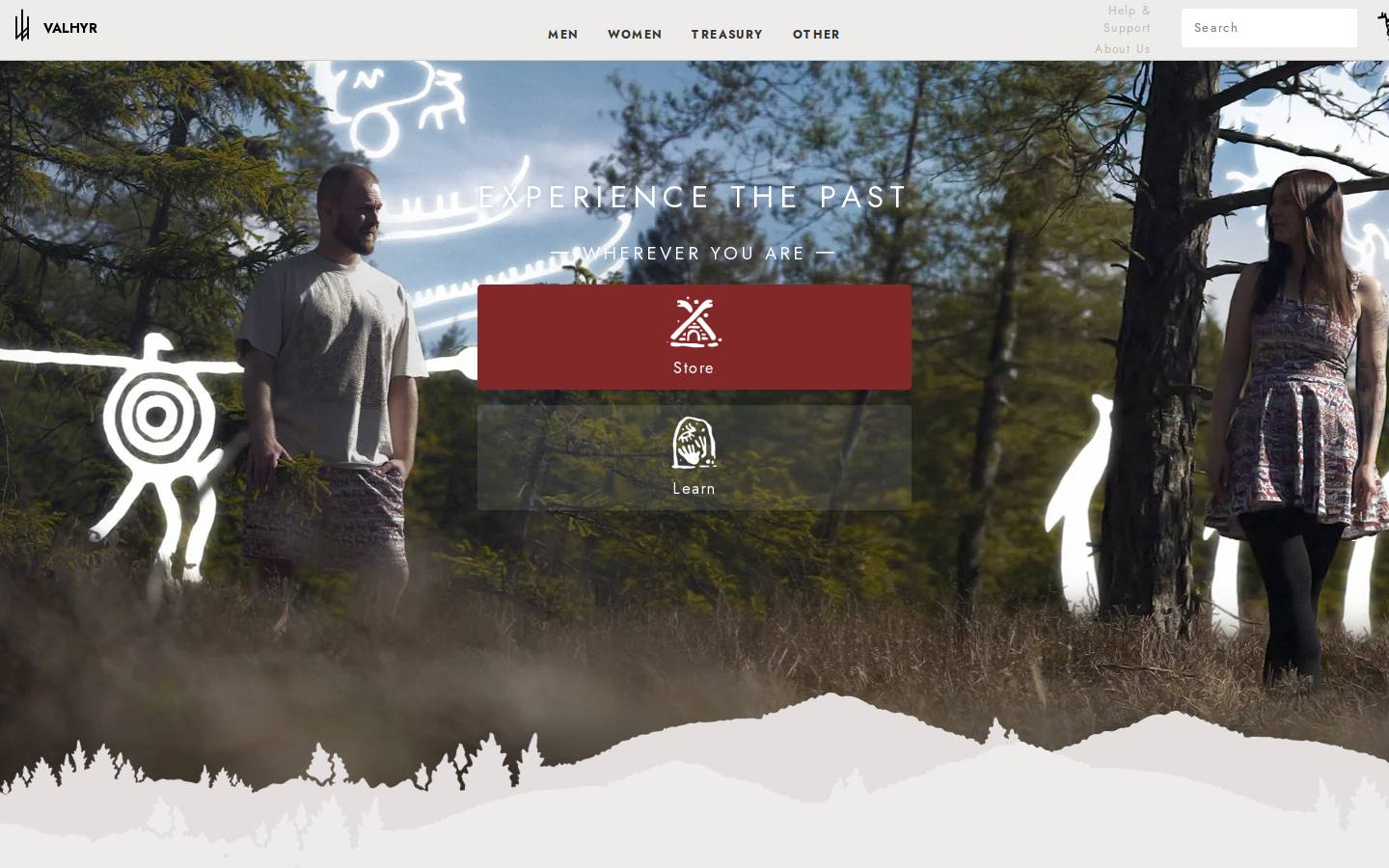 Valhyr homepage screenshot
