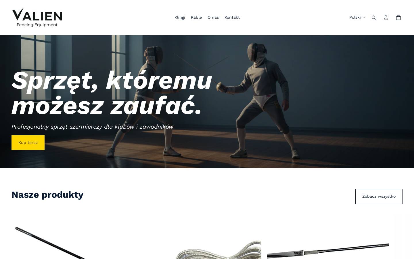 valienfencing.com homepage screenshot