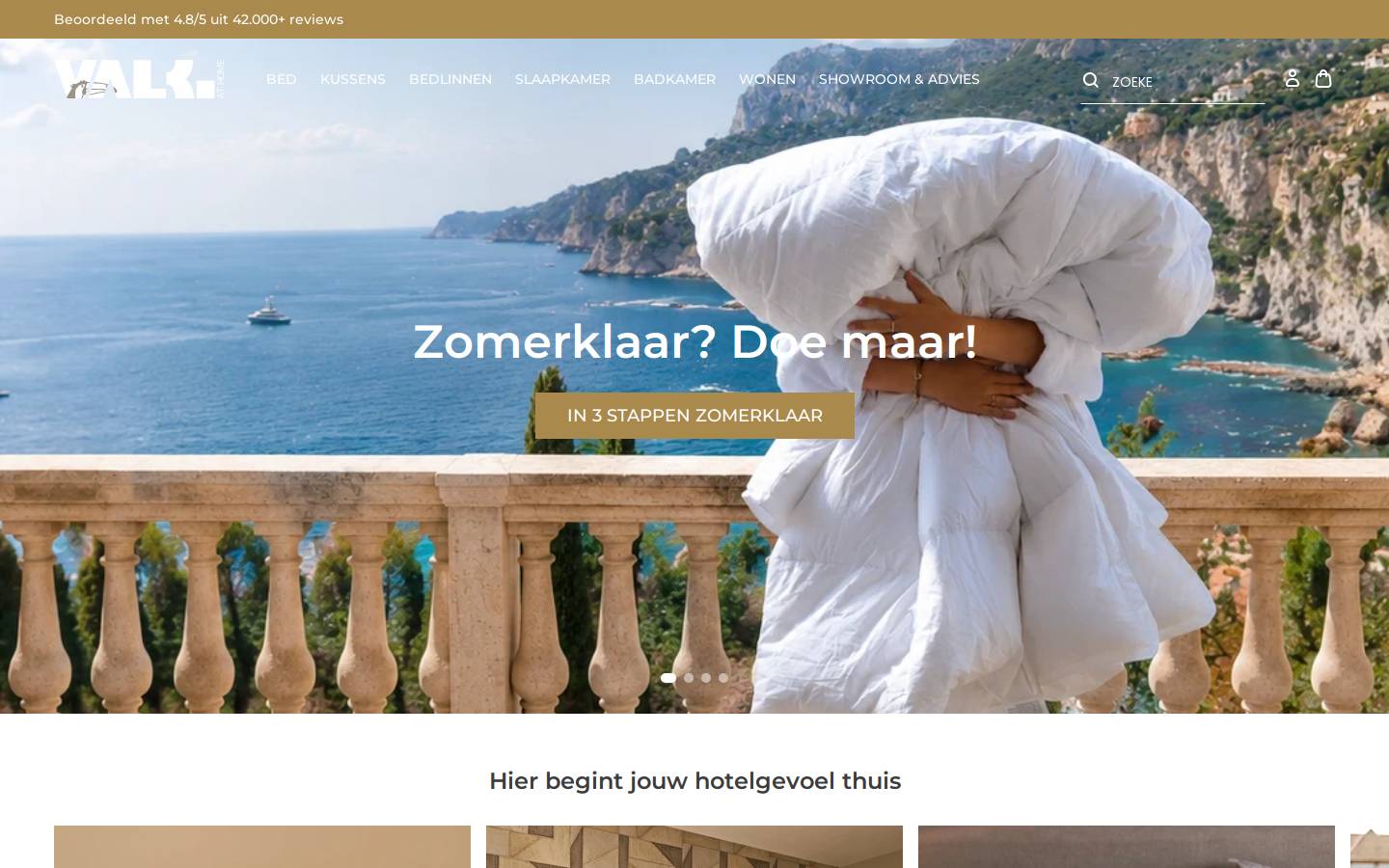 Valk at Home homepage screenshot