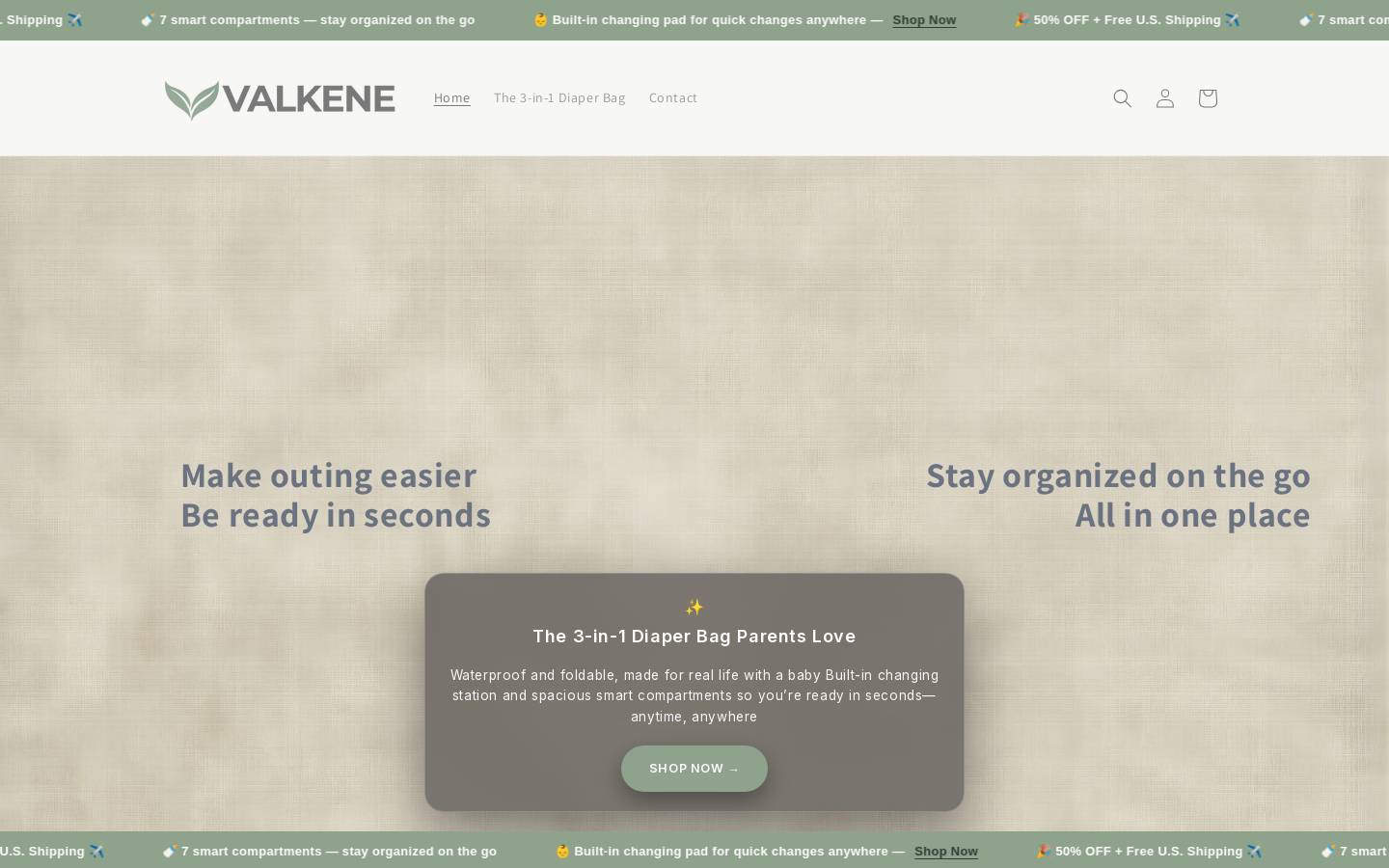 valkene.com homepage screenshot