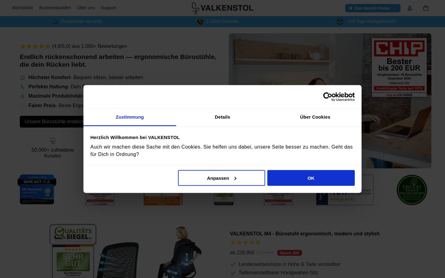 valkenstol.de homepage screenshot