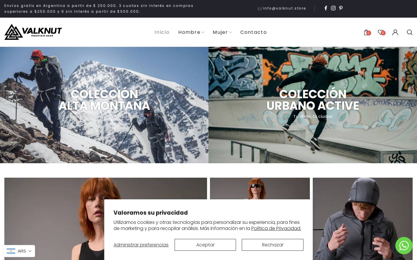 valknut.store homepage screenshot
