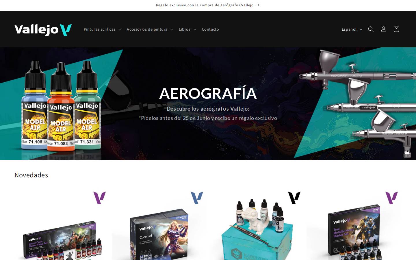 vallejocolors.com homepage screenshot