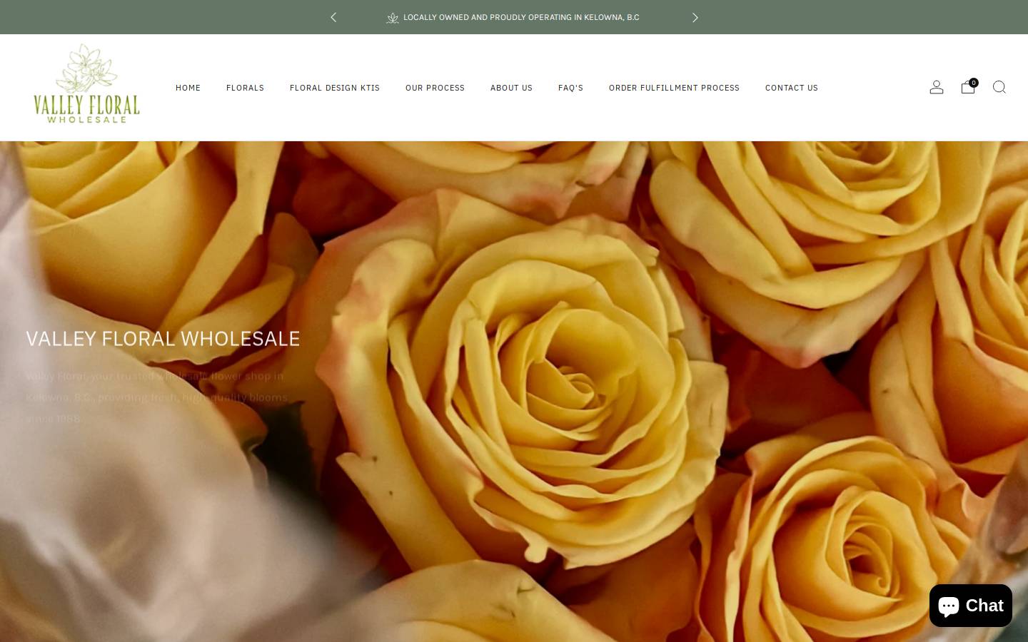 valleyfloral.ca homepage screenshot