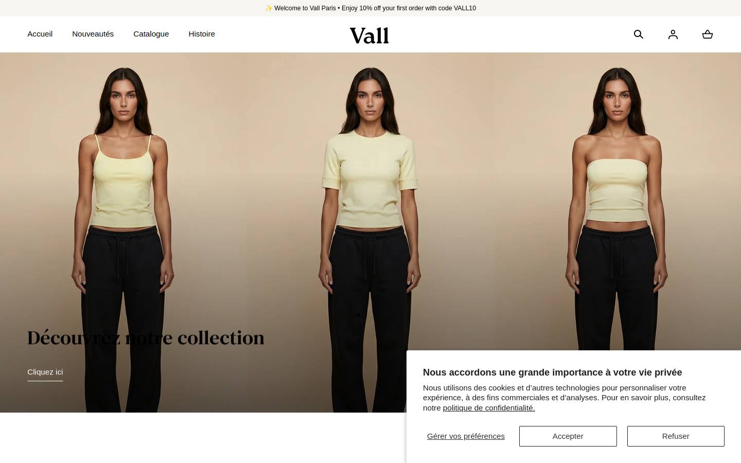 vallparis.com homepage screenshot