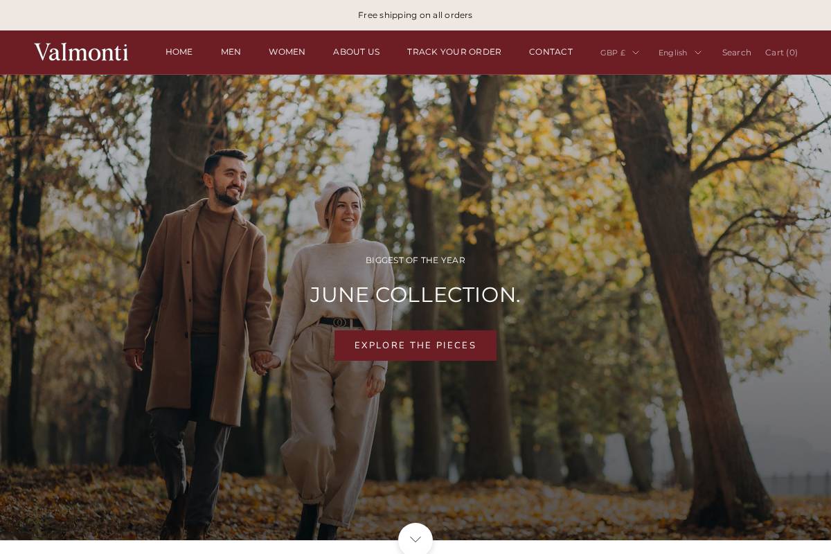 Valmontimode homepage screenshot