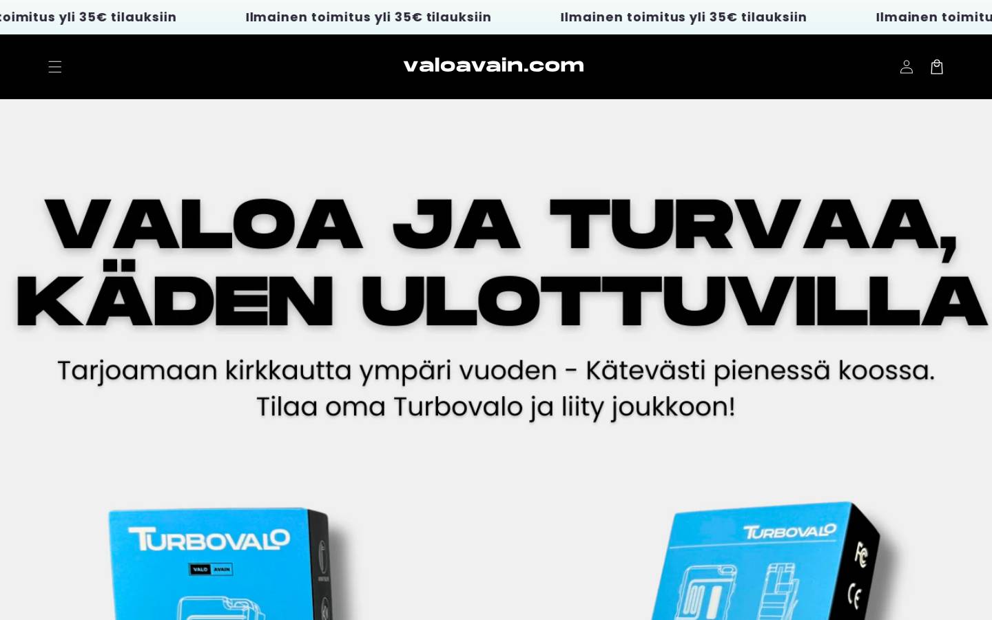 valoavain.com homepage screenshot