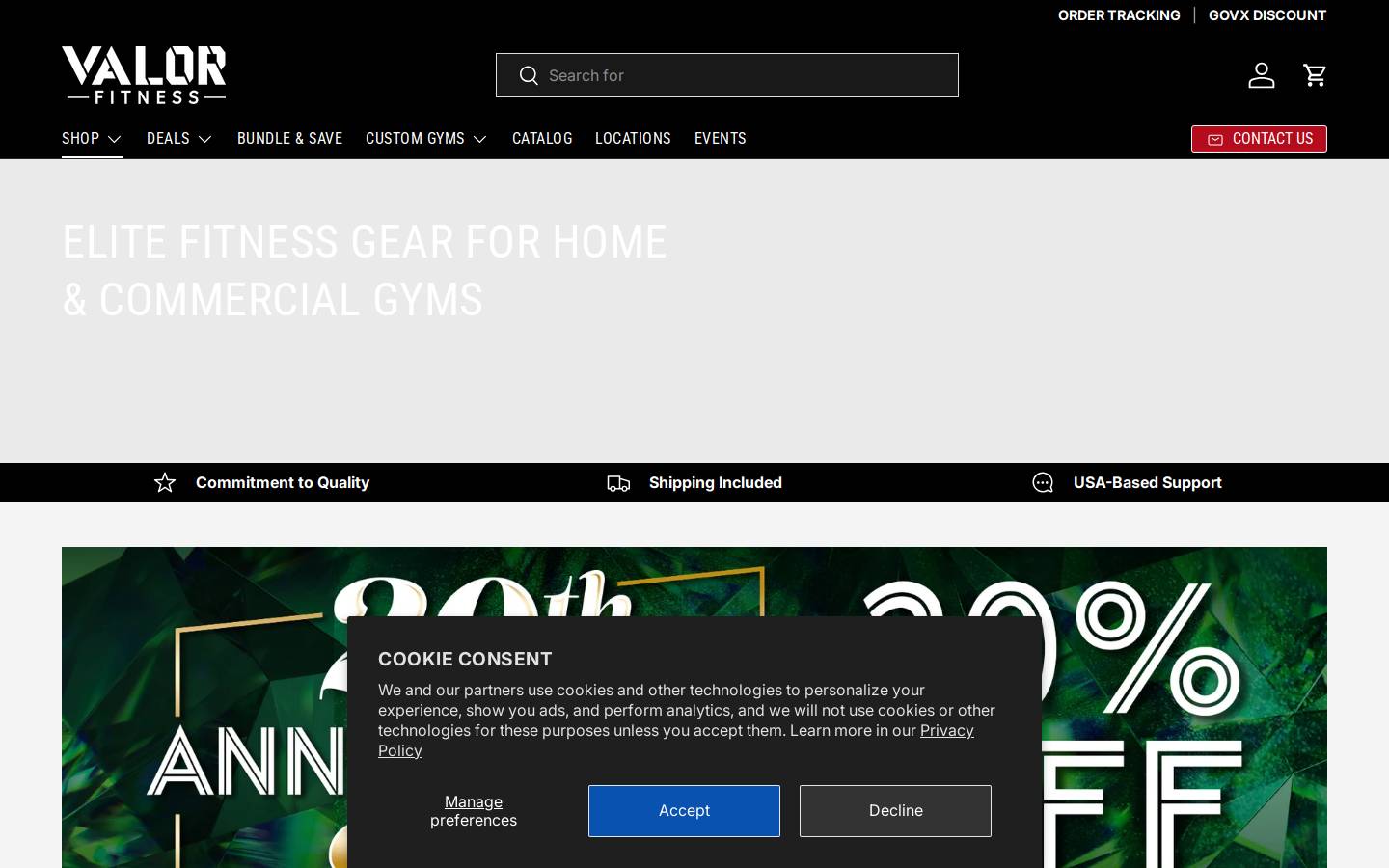 valorathleticsinc.com homepage screenshot