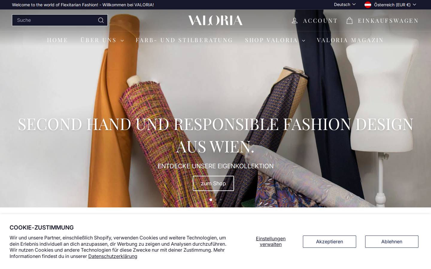 valoriavienna.com homepage screenshot