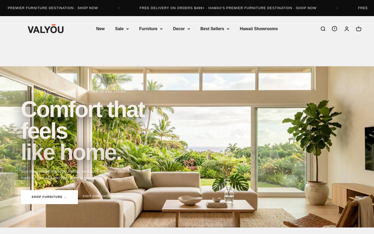 Valyouhawaii homepage screenshot