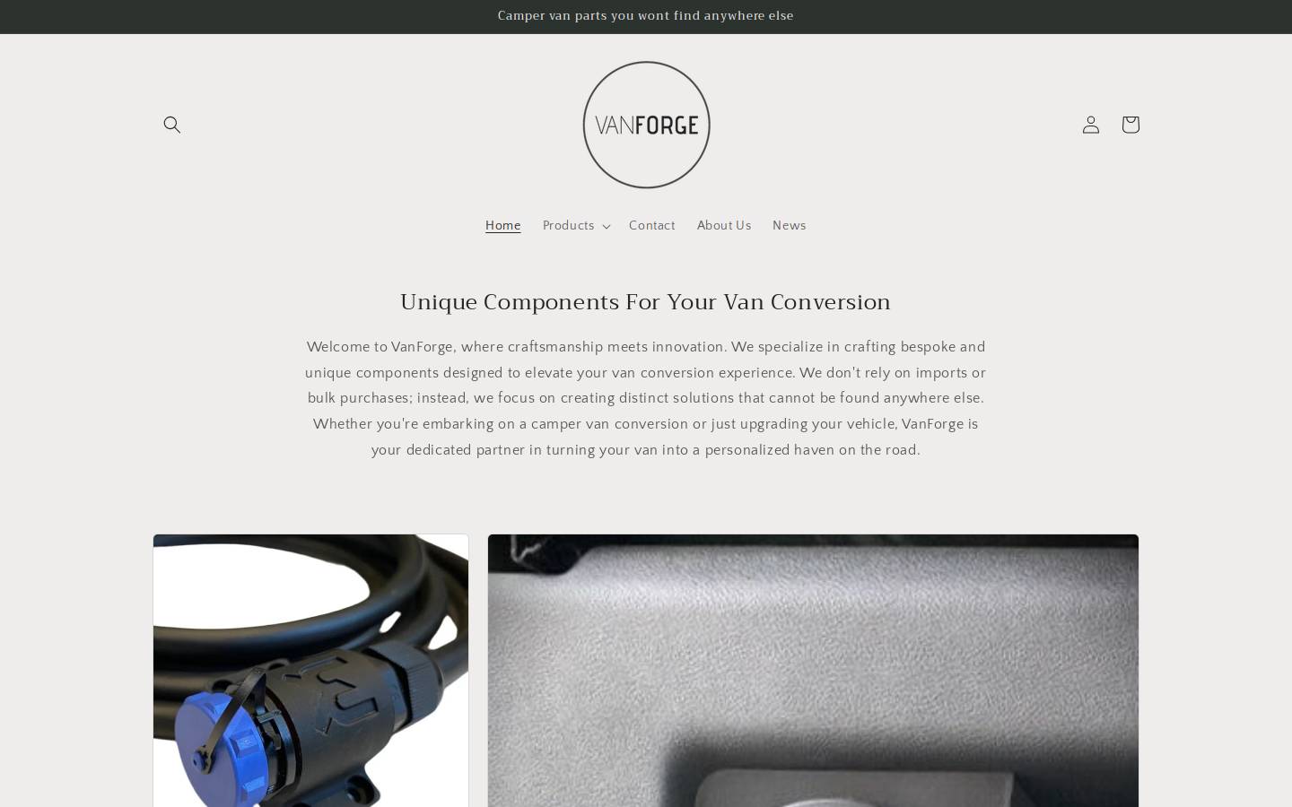 van-forge.com homepage screenshot