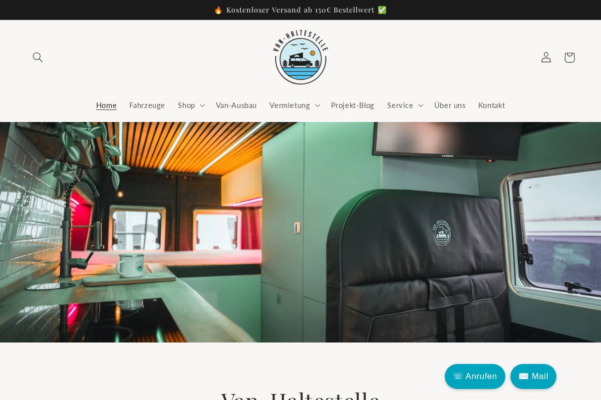 van-haltestelle.de homepage screenshot