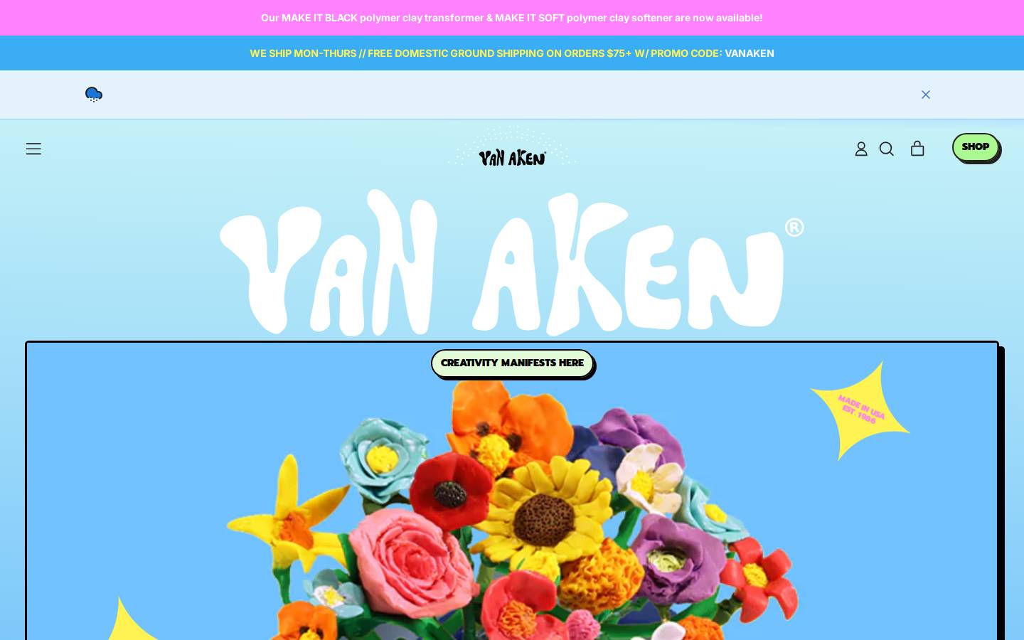 vanaken.com homepage screenshot