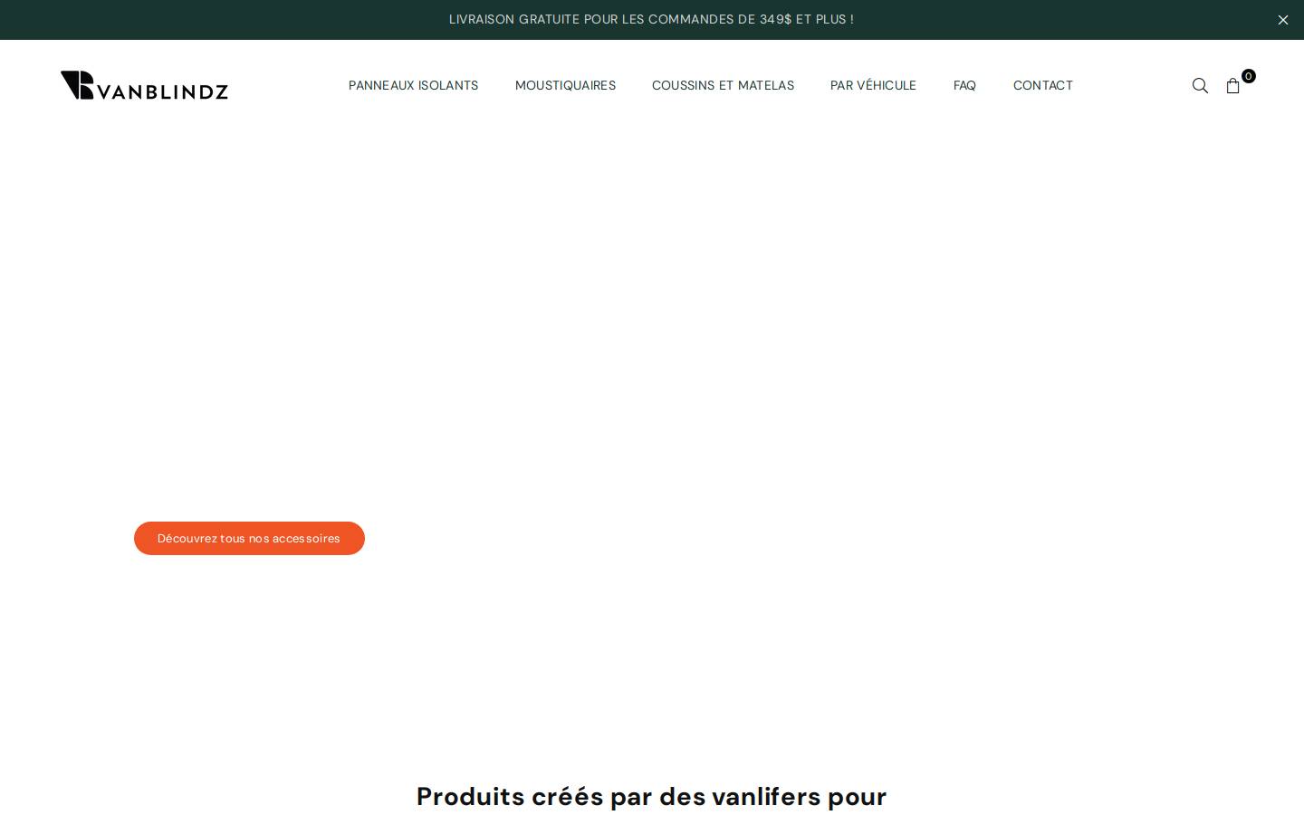 vanblindz.com homepage screenshot