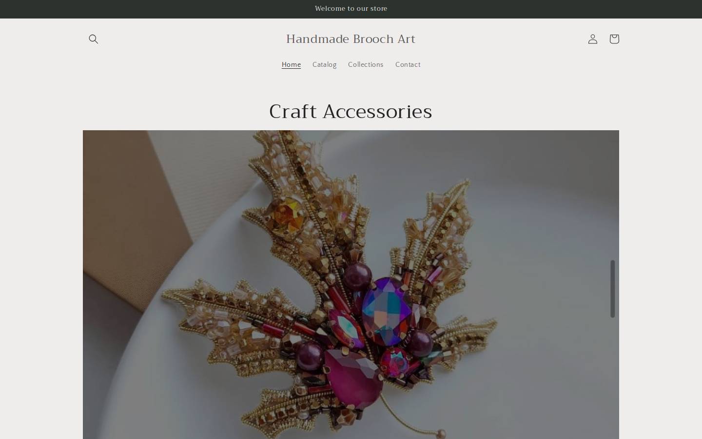 vanbrooches.ca homepage screenshot