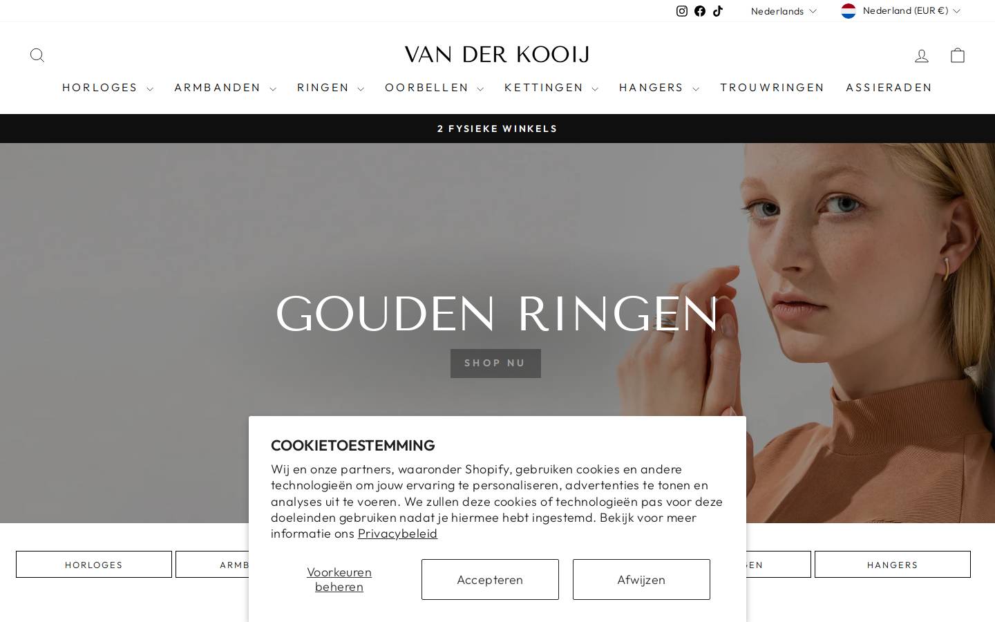 Juwelier van der Kooij homepage screenshot