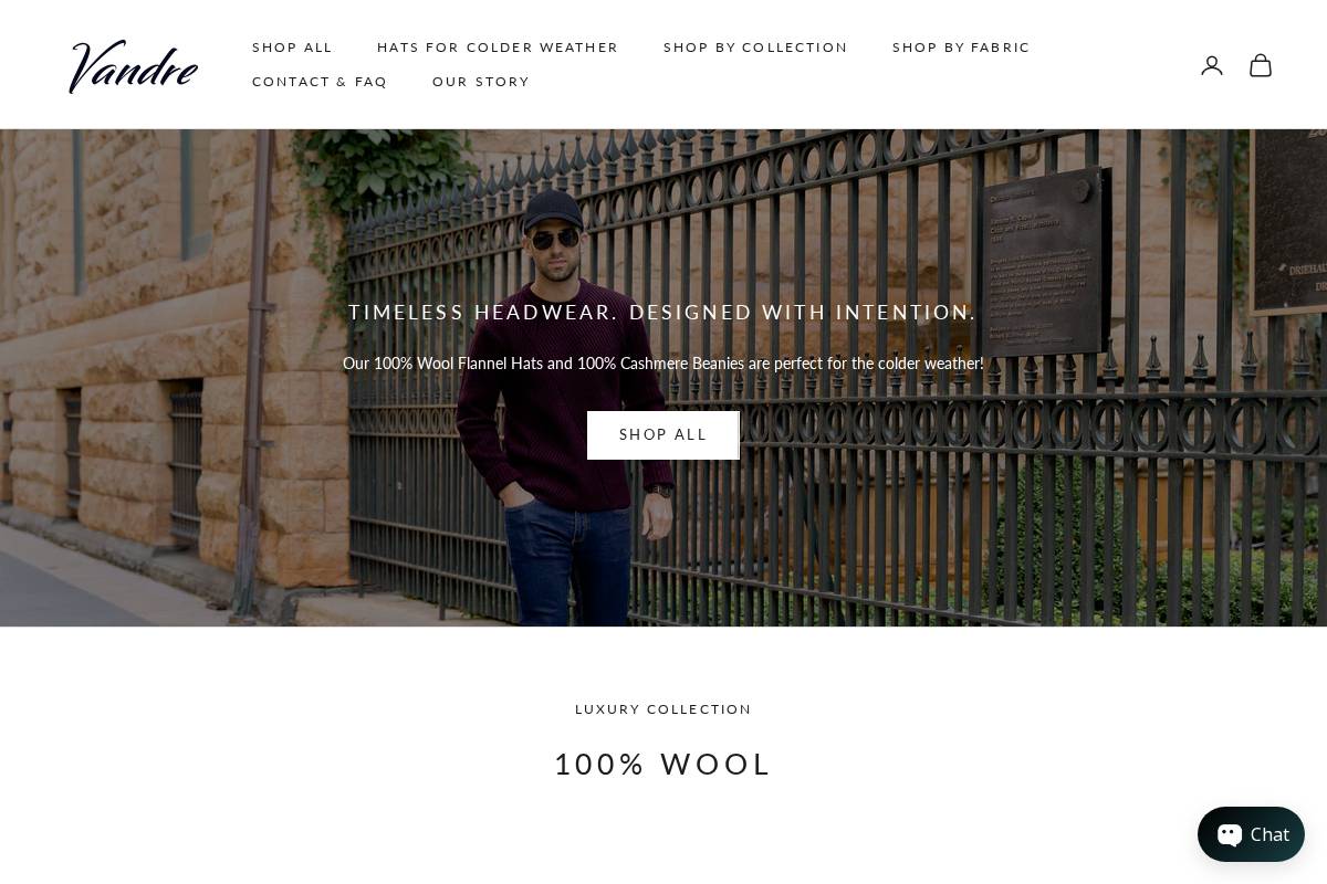 vandrebrand.com homepage screenshot