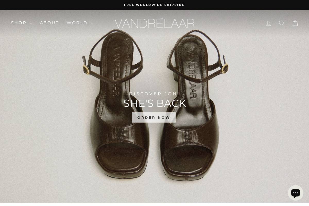 vandrelaar.com homepage screenshot