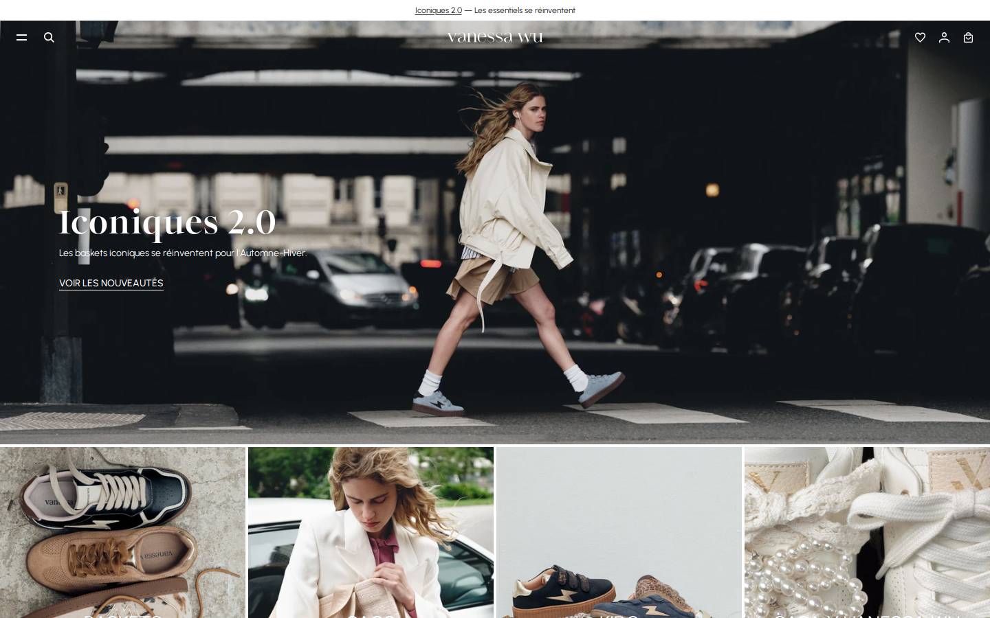 Vanessa Wu homepage screenshot