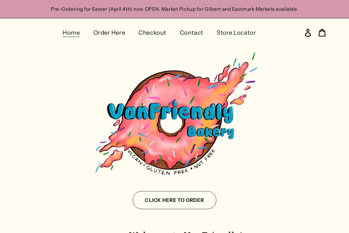 vanfriendly.com homepage screenshot