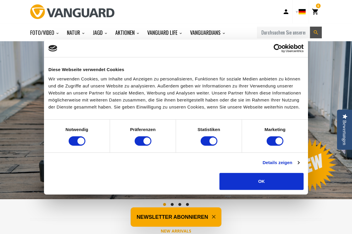 Vanguard Deutschland GmbH homepage screenshot