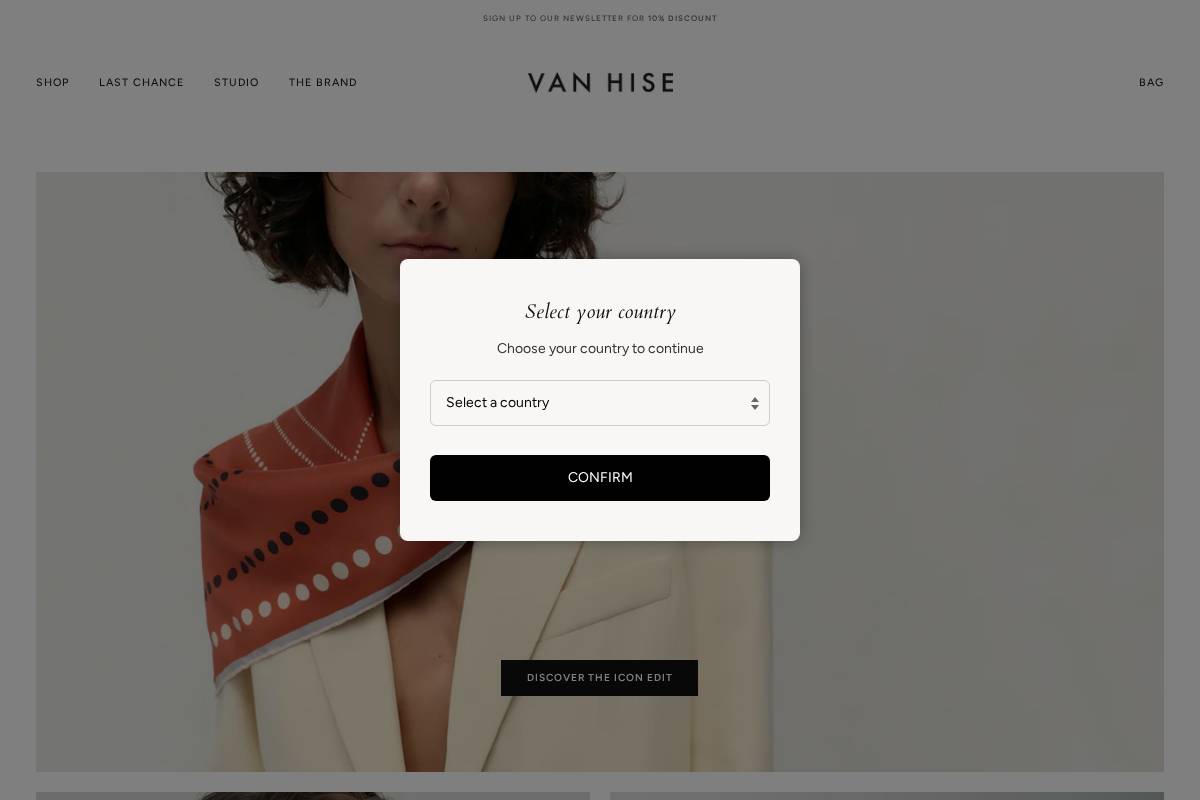 vanhise.com homepage screenshot