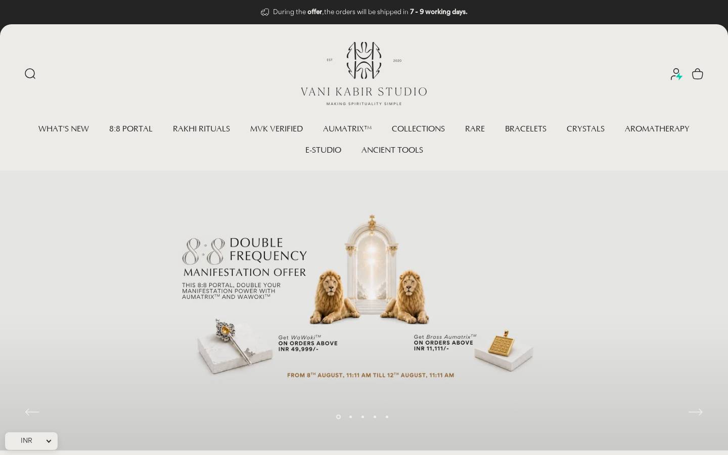 vanikabirstudio.com homepage screenshot