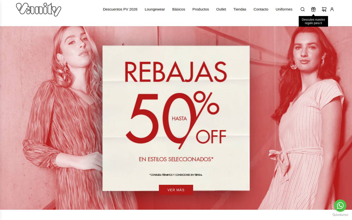 vanity.com.mx homepage screenshot