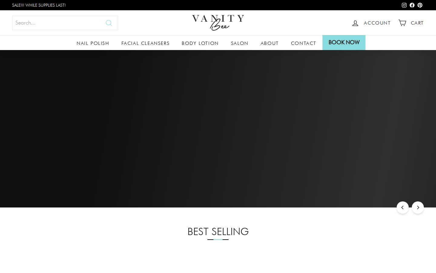 vanitybee.com homepage screenshot