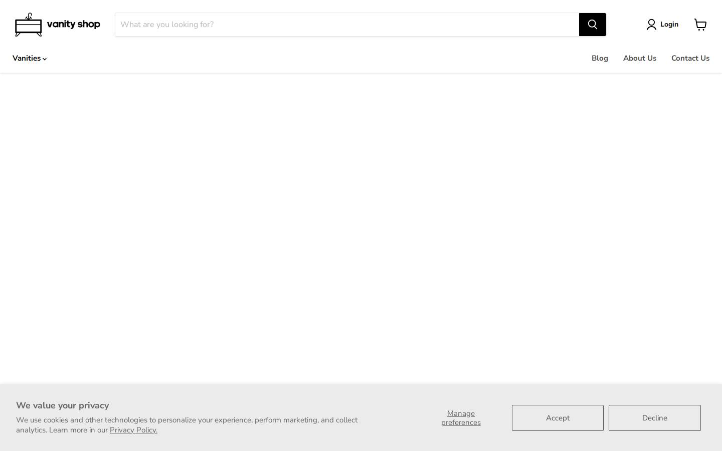 vanityshop.ca homepage screenshot