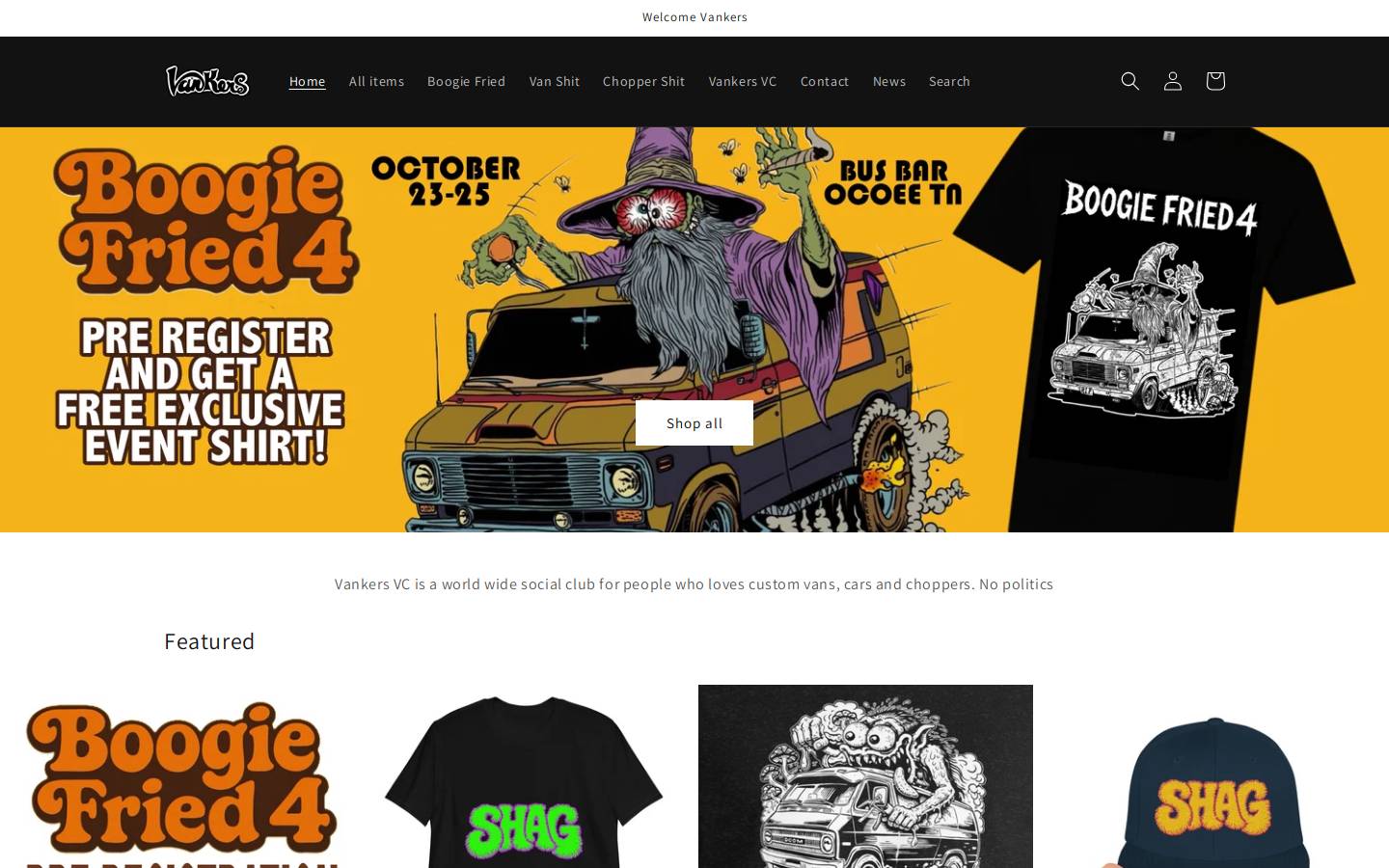 vankers.co homepage screenshot
