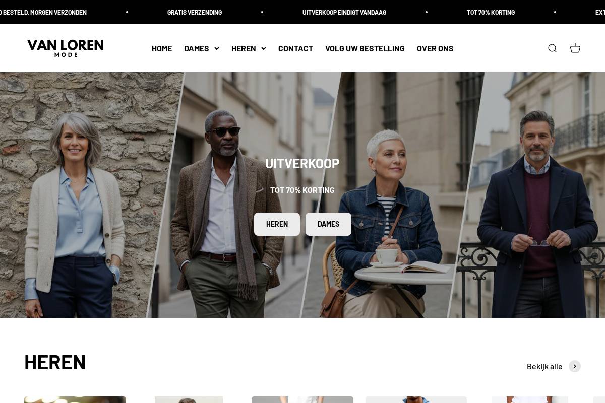 Van Loren Mode homepage screenshot