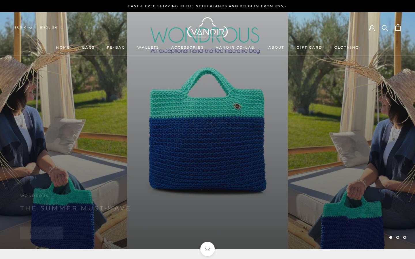 vanoir.nl homepage screenshot